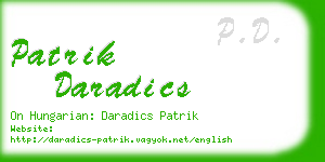 patrik daradics business card